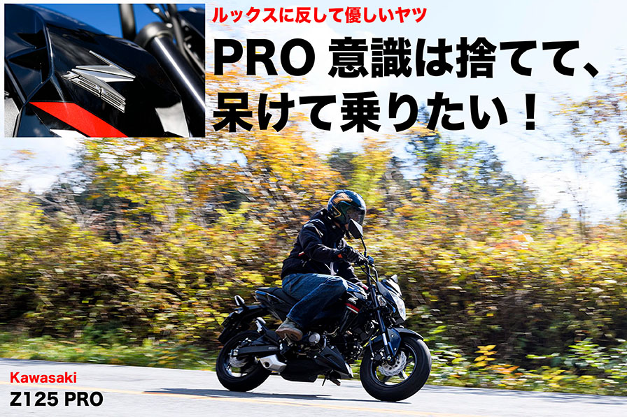 PRO意識は捨てて、呆けて乗りたい！ ルックスに反して優しいヤツ Kawasaki Z125 PRO