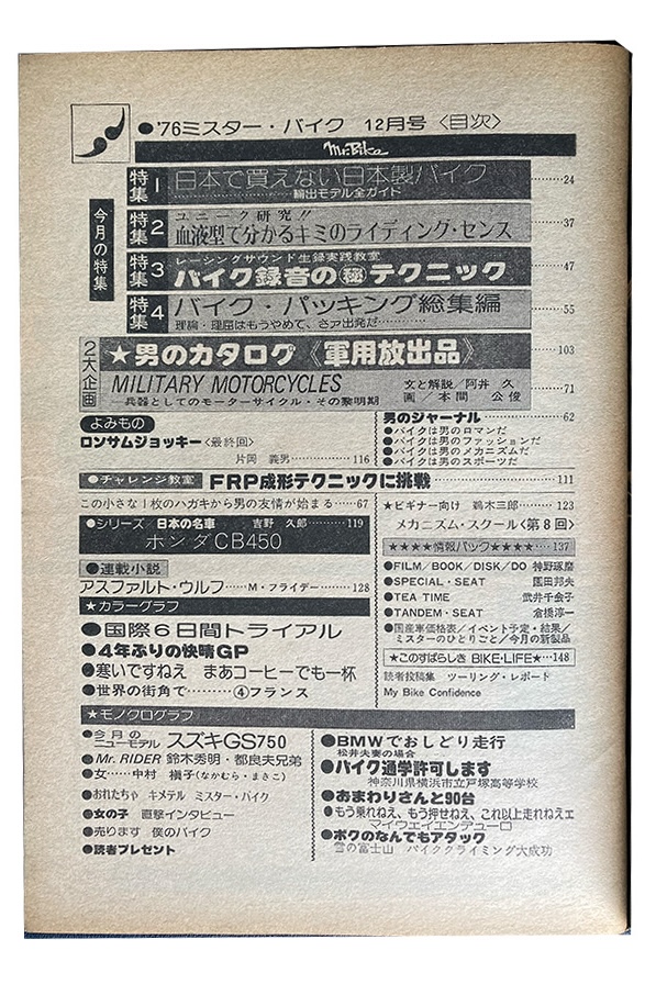 #ミスターバイク1976年12月号